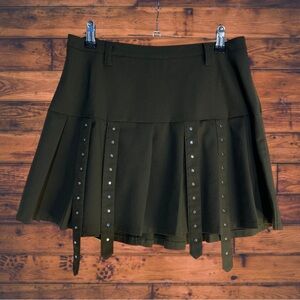 5 for $25🔥Hot Topic Social Collision Olive Green Punk Rock Skirt Medium